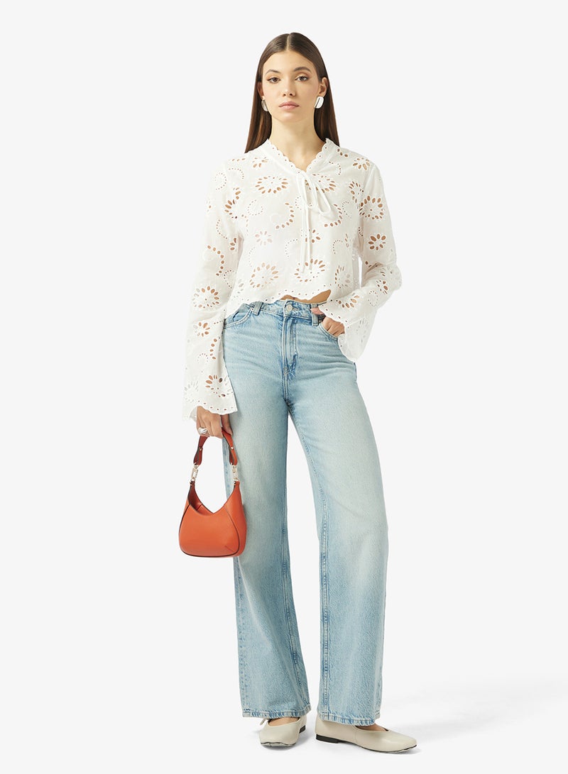 ELLA Shiffli Tie Up Shirt - Image 4